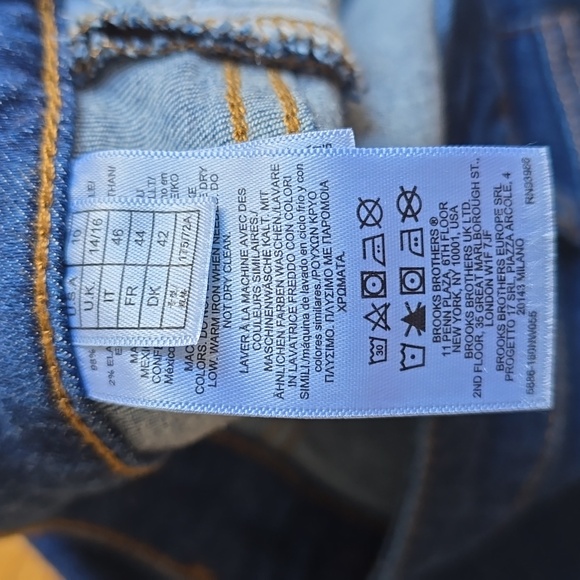 NWOT, Brooks Brothers, Straight Leg Dark Wash Jeans, Women's 10 - Picture 14 of 15